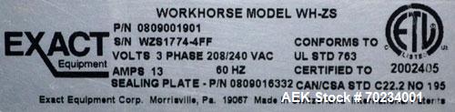 Used Mettler Toledo Exact Workhorse Model WH-ZS Automatic Tray Wrapper