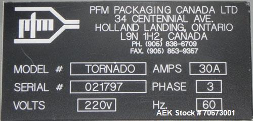 Used PFM Model Tornado Inverted Seal Horizontal Flow Wrapper