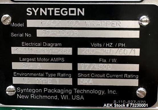 Syntegon Horizontal Flow Wrapper, Model Pack 102.