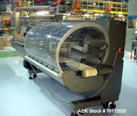 Used Rose Forgrove Flow Wrapping Machine, Model Integra 602. Stainless steel construction. Speeds up to 150 pieces per minute (depending on product size and film material). Long dwell crimping statio...