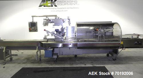 Used Rose Forgrove Integra Model RF602 Long Dwell Modified Atmosphere Horizontal Wrapper. Machine is capable of speeds up to 110 packages per minute. Has a package size range: (Width) 3/4" to 10", (H...