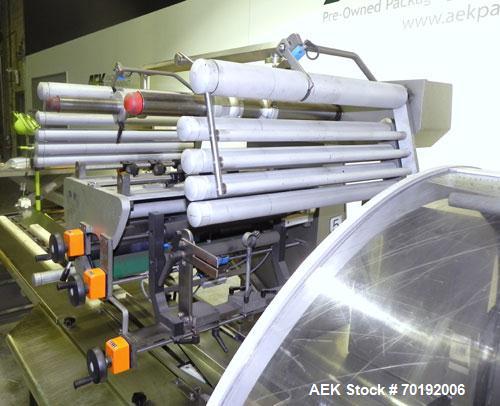 Used Rose Forgrove Integra Model RF602 Long Dwell Modified Atmosphere Horizontal Wrapper. Machine is capable of speeds up to 110 packages per minute. Has a package size range: (Width) 3/4" to 10", (H...
