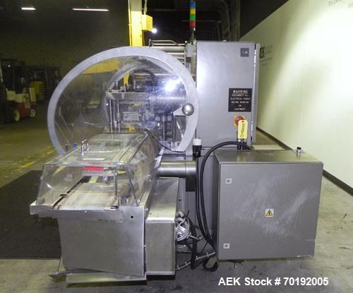 Used Rose Forgrove Integra Model RF602 Long Dwell Modified Atmosphere Horizontal Wrapper. Machine is capable of speeds up to 110 packages per minute. Has a package size range: (Width) 3/4" to 10", (H...