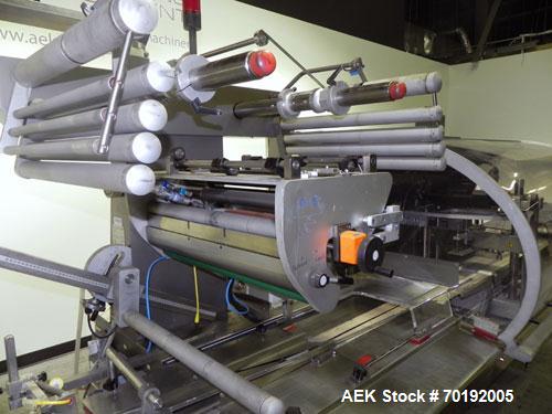 Used Rose Forgrove Integra Model RF602 Long Dwell Modified Atmosphere Horizontal Wrapper. Machine is capable of speeds up to 110 packages per minute. Has a package size range: (Width) 3/4" to 10", (H...