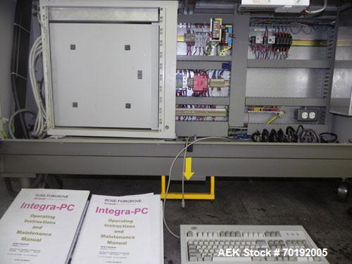 Used Rose Forgrove Integra Model RF602 Long Dwell Modified Atmosphere Horizontal Wrapper. Machine is capable of speeds up to 110 packages per minute. Has a package size range: (Width) 3/4" to 10", (H...