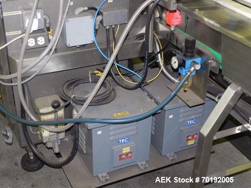 Used Rose Forgrove Integra Model RF602 Long Dwell Modified Atmosphere Horizontal Wrapper. Machine is capable of speeds up to 110 packages per minute. Has a package size range: (Width) 3/4" to 10", (H...