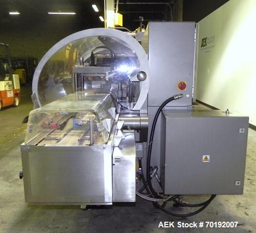 Used Rose Forgrove Integra Model RF602 Long Dwell Modified Atmosphere Horizontal Wrapper. Machine is capable of speeds up to 110 packages per minute. Has a package size range: (Width) 3/4" to 10", (H...