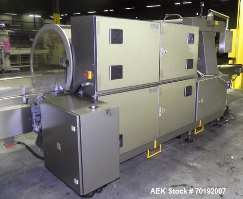 Used Rose Forgrove Integra Model RF602 Long Dwell Modified Atmosphere Horizontal Wrapper. Machine is capable of speeds up to 110 packages per minute. Has a package size range: (Width) 3/4" to 10", (H...