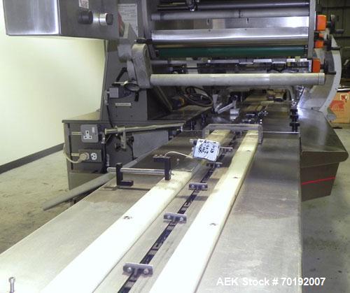Used Rose Forgrove Integra Model RF602 Long Dwell Modified Atmosphere Horizontal Wrapper. Machine is capable of speeds up to 110 packages per minute. Has a package size range: (Width) 3/4" to 10", (H...