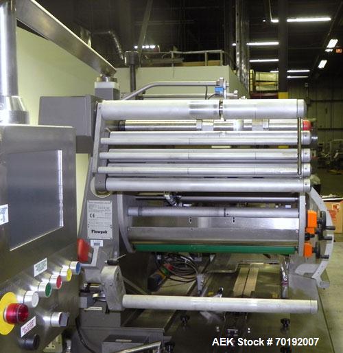 Used Rose Forgrove Integra Model RF602 Long Dwell Modified Atmosphere Horizontal Wrapper. Machine is capable of speeds up to 110 packages per minute. Has a package size range: (Width) 3/4" to 10", (H...