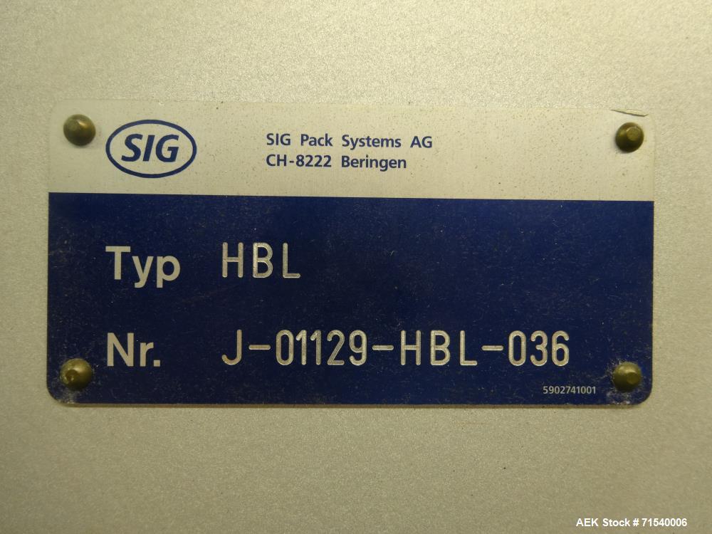 Used SIG Model HBL/FBP Horizontal Flow Wrapper