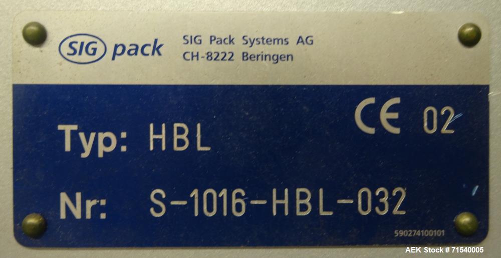 Used SIG Model HBL Horizontal Flow Wrapper for Long Dwell Hermetic Packaging.