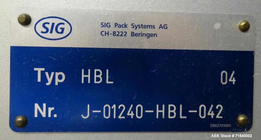 Used- SIG Model HBL Horizontal Flow Wrapper for Hermetic Packaging