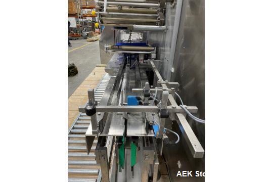 Used- SIG Horizontal Flow Wrapper, Model HBM. Wrapper is rated for speeds from 50 to 350 packages per minute. Has a 7.5" ser...