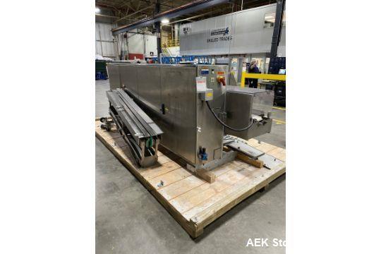 Used SIG Horizontal Flow Wrapper, Model HBM. Wrapper is rated for speeds from 50 to 350 packages per minute. Has a 7.5" serrated blade seal jaw for a package size range of 2" to 20" in length, up to ...