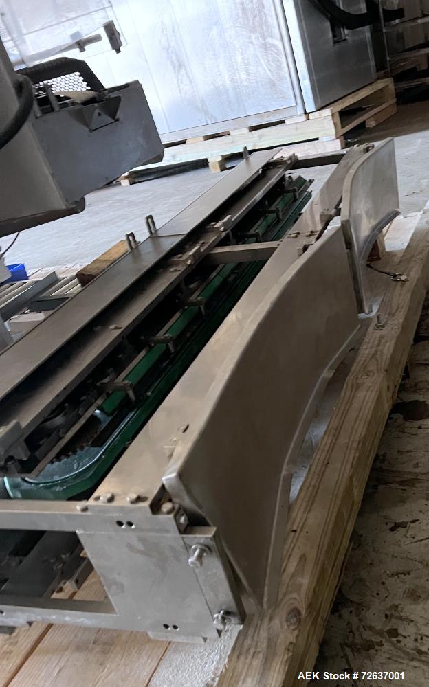 Used SIG Horizontal Flow Wrapper, Model HBM. Wrapper is rated for speeds from 50 to 350 packages per minute. Has a 7.5" serrated blade seal jaw for a package size range of 2" to 20" in length, up to ...
