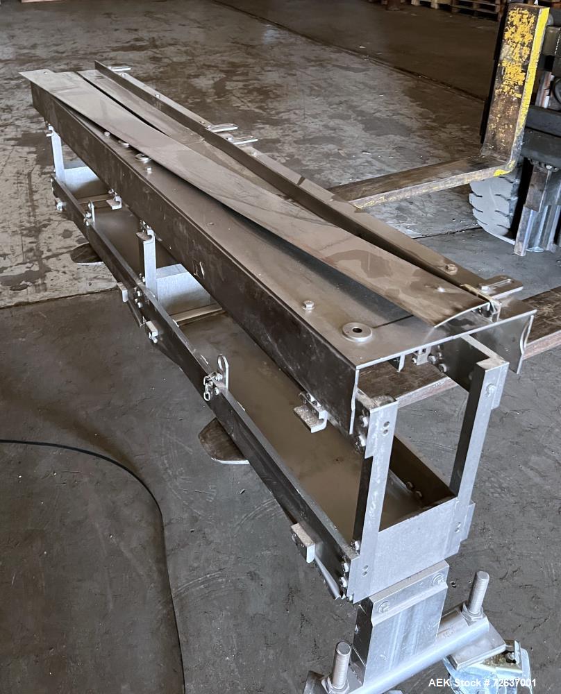 Used SIG Horizontal Flow Wrapper, Model HBM. Wrapper is rated for speeds from 50 to 350 packages per minute. Has a 7.5" serrated blade seal jaw for a package size range of 2" to 20" in length, up to ...