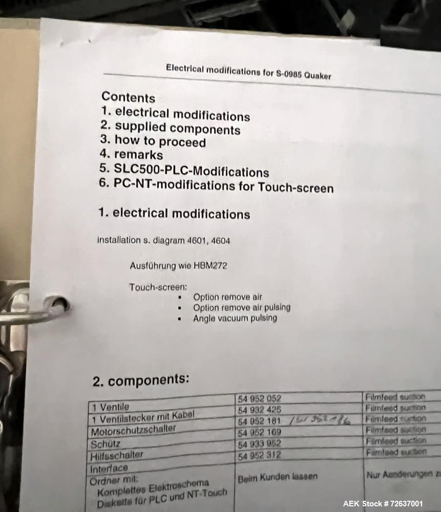 Gebraucht- SIG Horizontale Schlauchbeutelmaschine, Modell HBM. Wrapper ist für Geschwindigkeiten von 50 bis 350 Packungen pr...