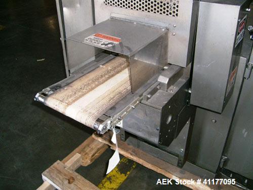 Used Allpac "Super Sanwrap" Wrapper. Model SSW is a fully automatic horizontal wrapper capable of speeds up to 120 PPM.  Has a 15' long stainless steel infeed. Ideal for sandwiches. Has belt discharg...