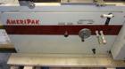 Used Ameripak Model 140S Horizontal Wrapper capable of speeds up to 100 feet per minute. Printed Film Registered Wrapper is convertible with modular fin seal assemblies for either shrink or supported...