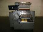 Used Doboy Horizontal Wrapper, Model J. Capable of speeds over 200 packages per minute. Has extended height seal, side belt product infeed belts, film registration, 1 up sealing head 8