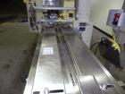 Used Doboy Mustang IV Horizontal Wrapper. Machine is capable of speeds up to 90 cpm. The Doboy is a 1 up unit with film registration and an Argus bar code scanner. Package size range: length up to 15...