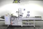 Used Doboy Model Mustang IV Horizontal Wrapper. Machine is capable of speeds up to 90 cpm. 1 up unit withh film registration andArgus bar code scanner. Package size range: length up to 15