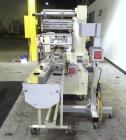 Used Doboy Model Mustang IV Horizontal Wrapper. Machine is capable of speeds up to 90 cpm. 1 up unit withh film registration andArgus bar code scanner. Package size range: length up to 15