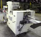 Used Doboy Model Mustang IV Horizontal Wrapper. Machine is capable of speeds up to 90 cpm. 1 up unit withh film registration andArgus bar code scanner. Package size range: length up to 15