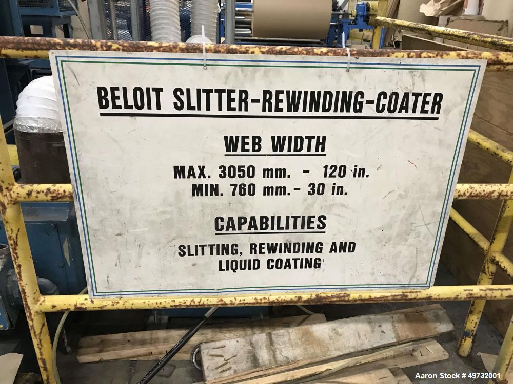 Used Beloit Slitter Rewinder.