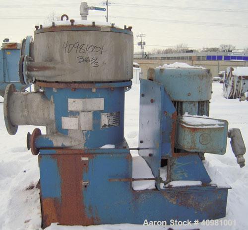 Used Kadant Black Clawson Selectifier Screen, model 24PHL screen, 316 stainless steel. Approximately 24'' diameter screen, driven by a 150 hp, 3/60/575 volt, 1182 rpm motor. (2) 12'' openings, (2) 4'...