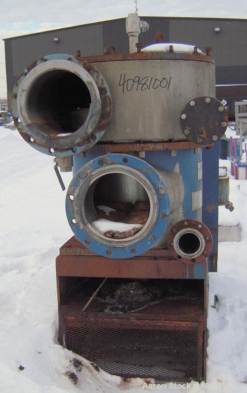 Used Kadant Black Clawson Selectifier Screen, model 24PHL screen, 316 stainless steel. Approximately 24'' diameter screen, driven by a 150 hp, 3/60/575 volt, 1182 rpm motor. (2) 12'' openings, (2) 4'...