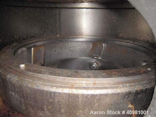 Used Kadant Black Clawson Selectifier Screen, model 24PHL screen, 316 stainless steel. Approximately 24'' diameter screen, driven by a 150 hp, 3/60/575 volt, 1182 rpm motor. (2) 12'' openings, (2) 4'...