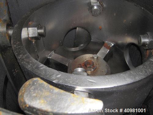 Used Kadant Black Clawson Selectifier Screen, model 24PHL screen, 316 stainless steel. Approximately 24'' diameter screen, driven by a 150 hp, 3/60/575 volt, 1182 rpm motor. (2) 12'' openings, (2) 4'...