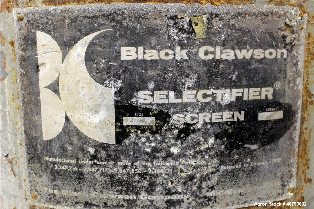 Used Black Clawson Selectifier Screen, Model 24P, Carbon Steel.