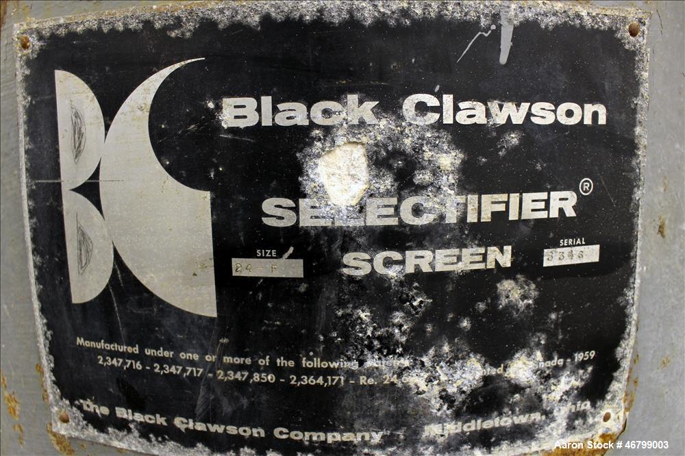 Used Black Clawson Selectifier Screen, Model 24P, Carbon Steel.