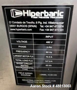 Used Hiperbaric HPP (High Pressure Processing) Line