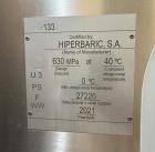 Used Hiperbaric HDBMB6 430L High Pressure Processing System | 630 MPa Industrial HPP Unit