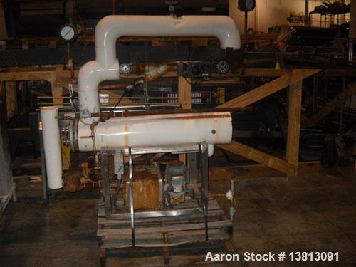 Used APV Crepaco Pasteurizer.Includes an APV plate and frame heat exchanger, model SR15-S, work order #27854. Allen Bradley 1771 P4S power supply.Micro Motion mass flow sensor 1-1/2" inlet and outlet...