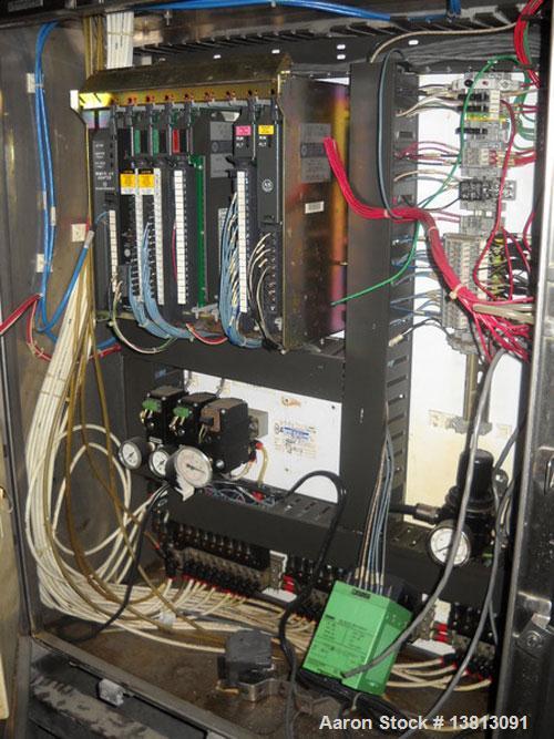 Used APV Crepaco Pasteurizer.Includes an APV plate and frame heat exchanger, model SR15-S, work order #27854. Allen Bradley 1771 P4S power supply.Micro Motion mass flow sensor 1-1/2" inlet and outlet...