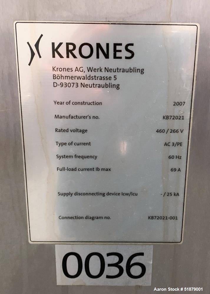 Used- Krones AquaAsept Sterile Water Ultra-High Temperature Processor