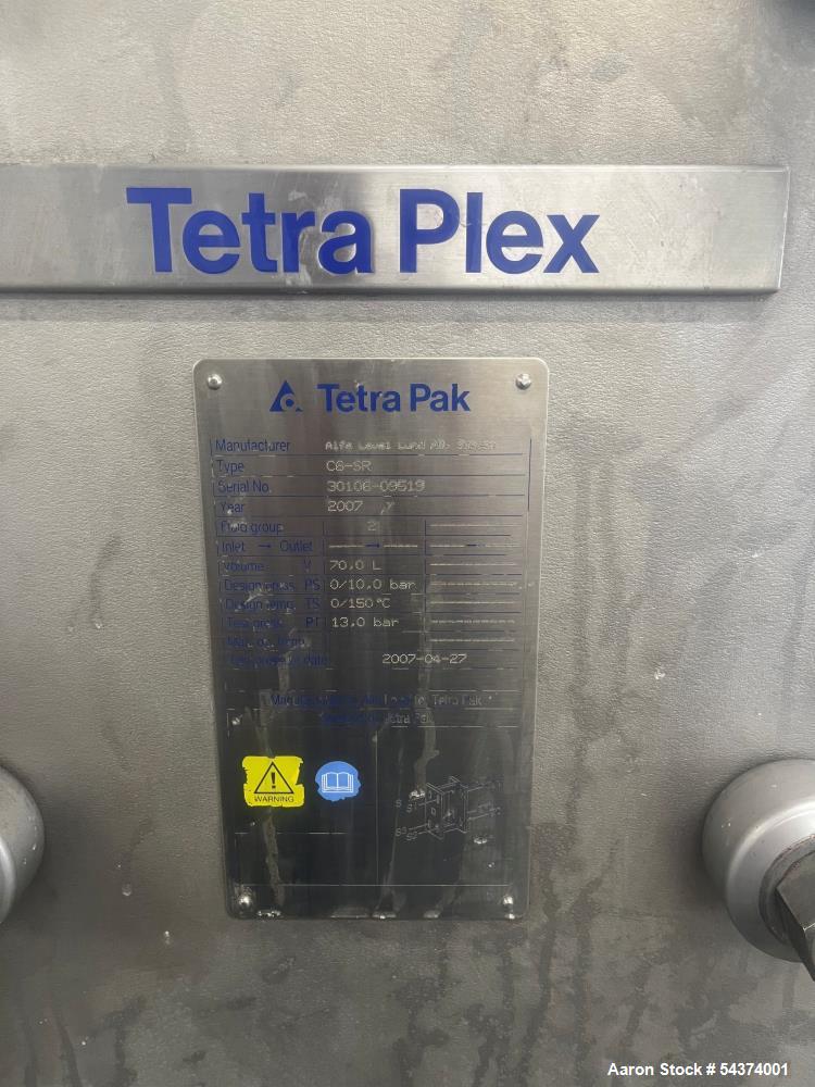 Used Tetra Pak C6-SR Pasteurizer System – 70L Capacity with Alfa Laval 316 SS Plate Heat Exchanger