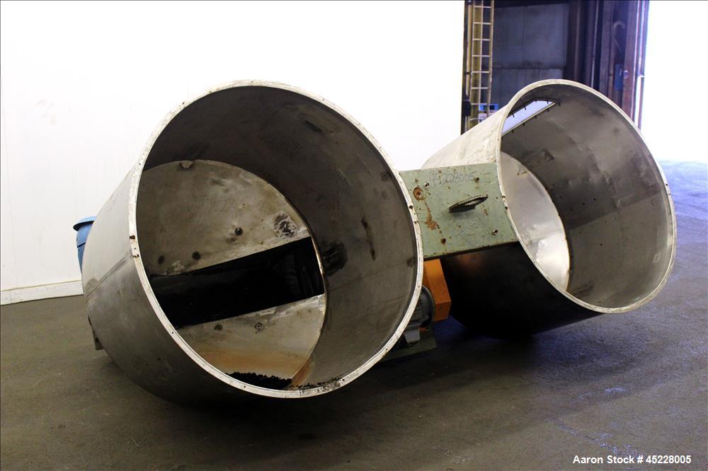 Used Dual Hopper Crammer Feeder, 304 Stainless Steel.