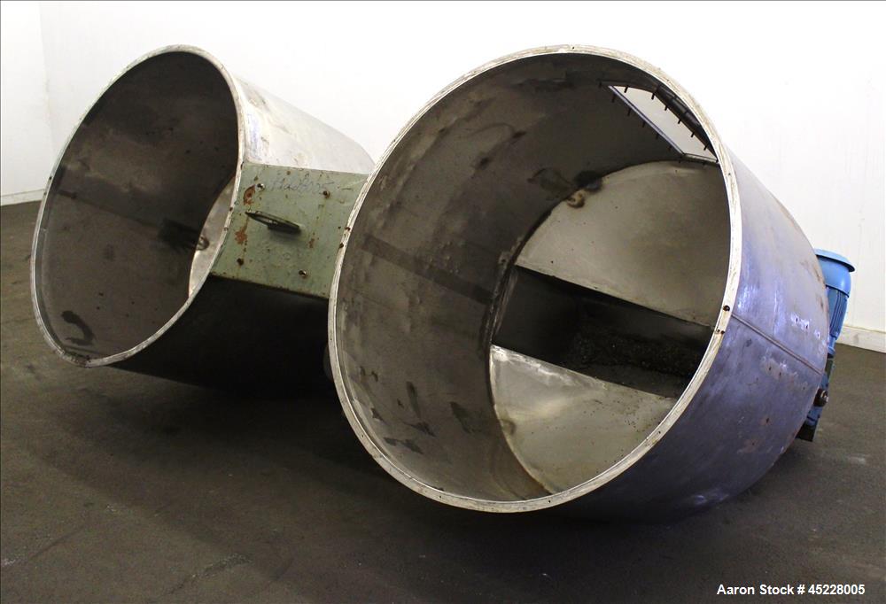 Used Dual Hopper Crammer Feeder, 304 Stainless Steel.