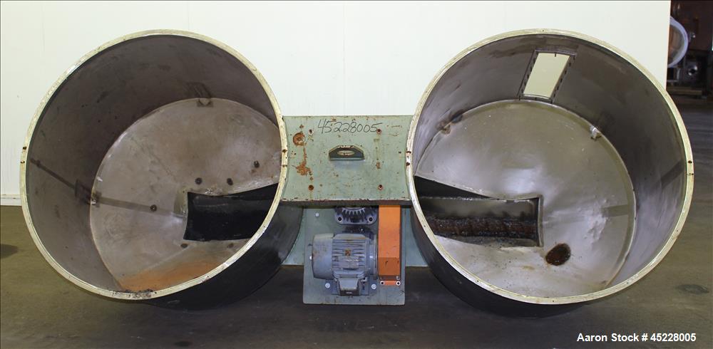 Used Dual Hopper Crammer Feeder, 304 Stainless Steel.