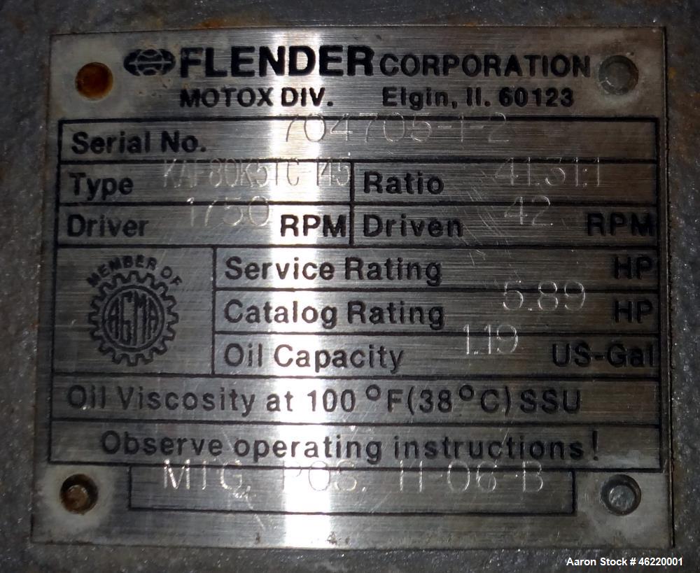 Used Cincinnati Milacron Crammer Feeder. Approximately 5" diameter 304 stainless steel vertical feed screw. Carbon steel slant cone hopper approximately 28" diameter x 34" deep. Screw driven by a 3 h...