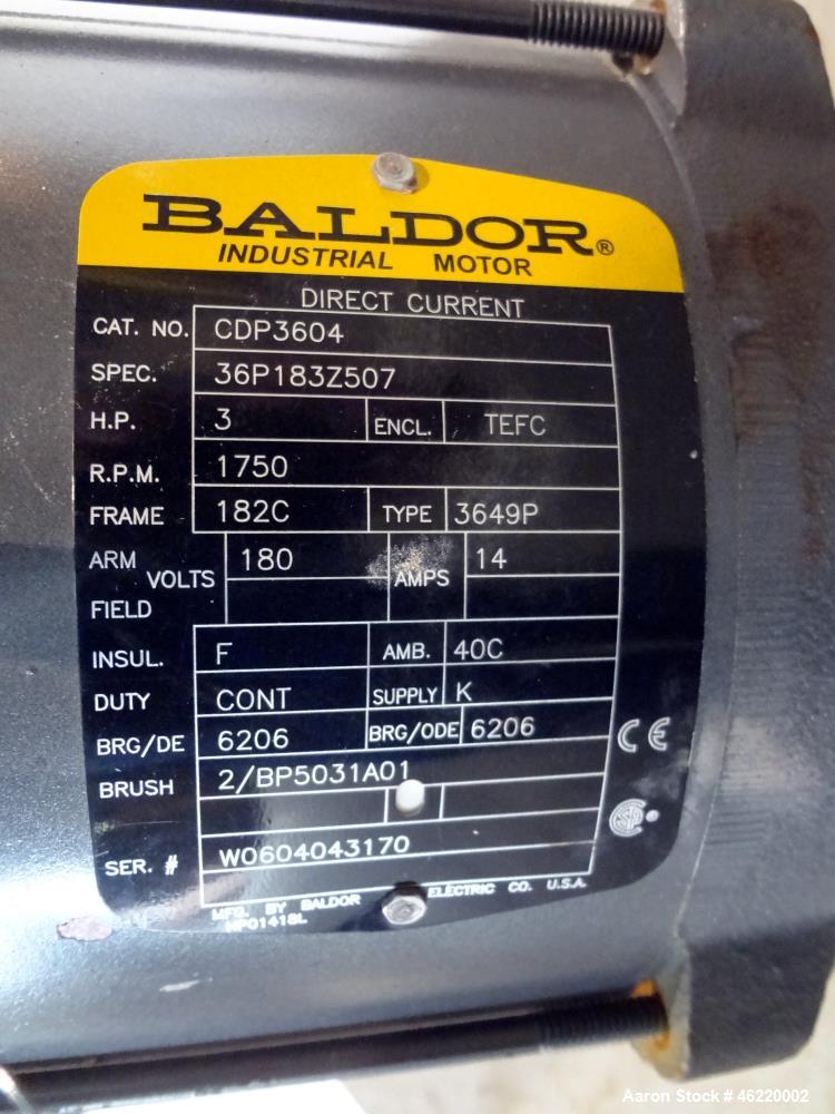 Used Cincinnati Milacron Crammer Feeder. Approximately 5" diameter 304 stainless steel vertical feed screw. Carbon steel slant cone hopper approximately 28" diameter x 34" deep. Screw driven by a 3 h...