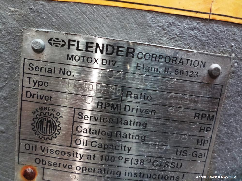Used Cincinnati Milacron Crammer Feeder. Approximately 5" diameter 304 stainless steel vertical feed screw. Carbon steel slant cone hopper approximately 28" diameter x 34" deep. Screw driven by a 3 h...