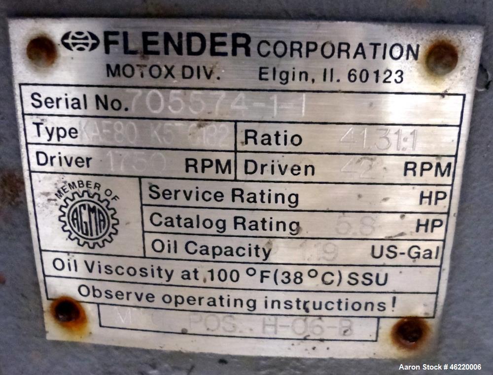 Used Cincinnati Milacron Crammer Feeder. Approximately 5" diameter 304 stainless steel vertical feed screw. Carbon steel slant cone hopper approximately 28" diameter x 34" deep. Screw driven by a 3 h...