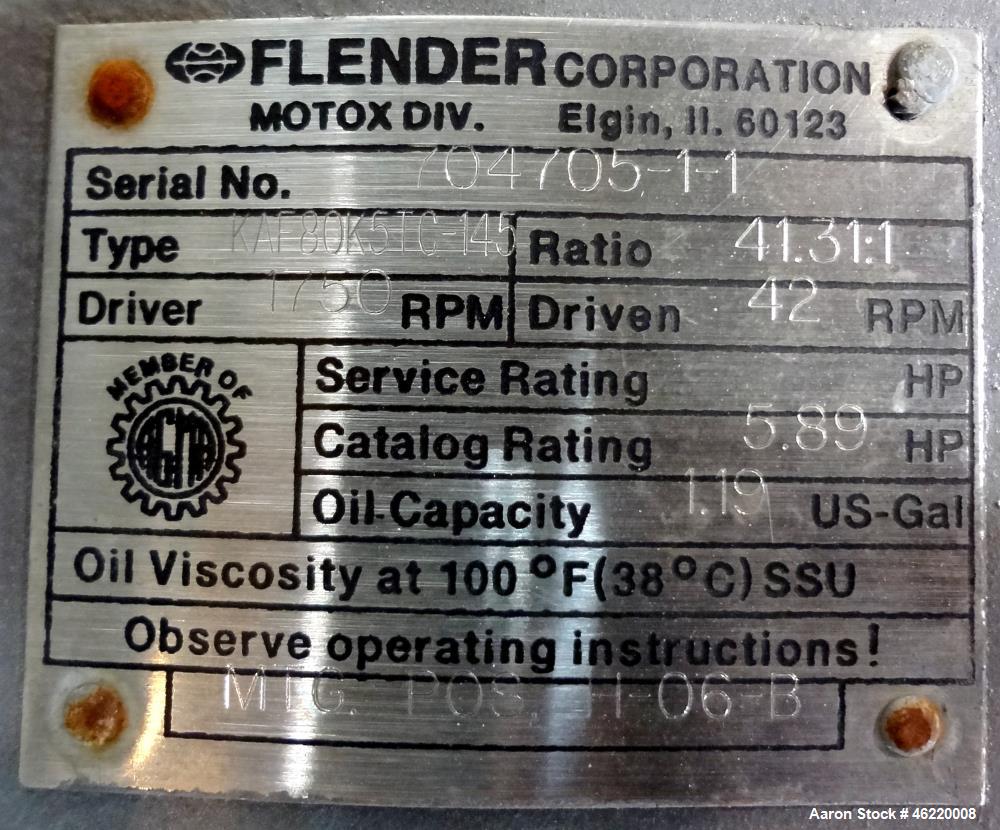 Used Cincinnati Milacron Crammer Feeder. Approximately 5" diameter 304 stainless steel vertical feed screw. Carbon steel slant cone hopper approximately 28" diameter x 34" deep. Screw driven by a 3 h...